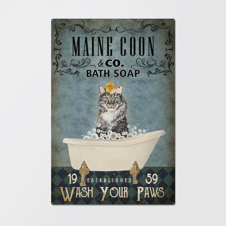 Maine Coon - Wash Your Paws