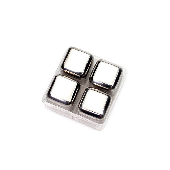 Stainless Steel Ice Cubes. Reusable Chilling Stones for Whiskey Wine