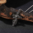 Vintage Exaggerated Pendant Chain Necklaces Combine with Snakes Skull Cross