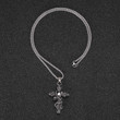 Vintage Exaggerated Pendant Chain Necklaces Combine with Snakes Skull Cross