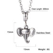 Cute Lucky Elephant Head Pendants Necklaces