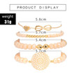 Trendy Bohemian Heart Orange Beaded Charm Bracelet Combination Set for Sale