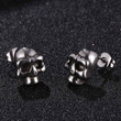 Unisex Skeleton Head Ear Studs Fashion Stainless Steel Skull Stud Earrings