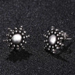 Stainless Steel Sun Stud Earrings Retro Ear Studs Women's Jewelry Accessories