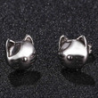 Lovely Kitten Stud Earrings in Stainless Steel Sell Retro Ear Studs for Women