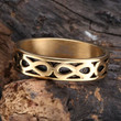 Gold Plating Women's Finger Rings Engraved Infinity Symbol Simple Trendy Ring