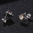 Female Ear Jewelry Zirconia Square Stud Earrings in Stainless Steel for Sale