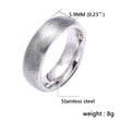 Factory Direct Sales Simple Style Men's Brushed Finger Rings in Stainless Steel