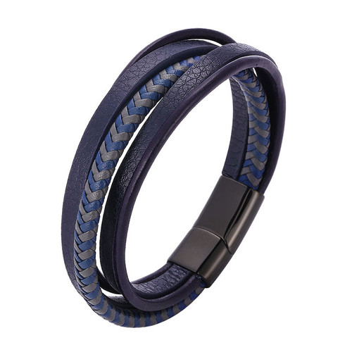 Hand-woven Men's Multilayer Bracelets Creative Ethnic Style Leather Rope Chain