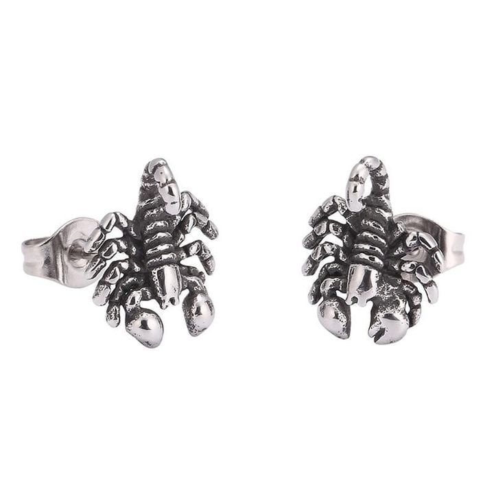 Stainless Steel Scorpion Stud Earring
