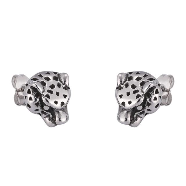 Leopard Head Ear Studs for Women Trendy Stainless Steel Stud Earrings Hot Sale