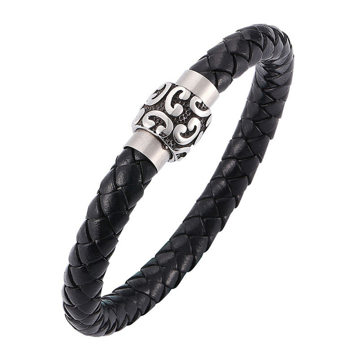 New Vintage Hand Braided Leather Bracelets Durable Single Lap Simple Rope Chain