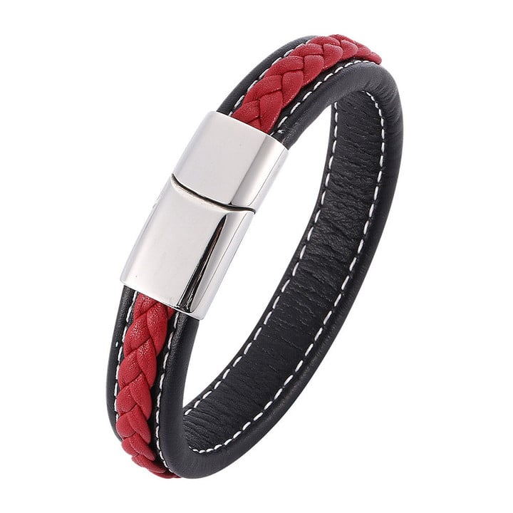 Korean Version Stylish Simple Bracelets High-end Super Fiber Leather Wristband