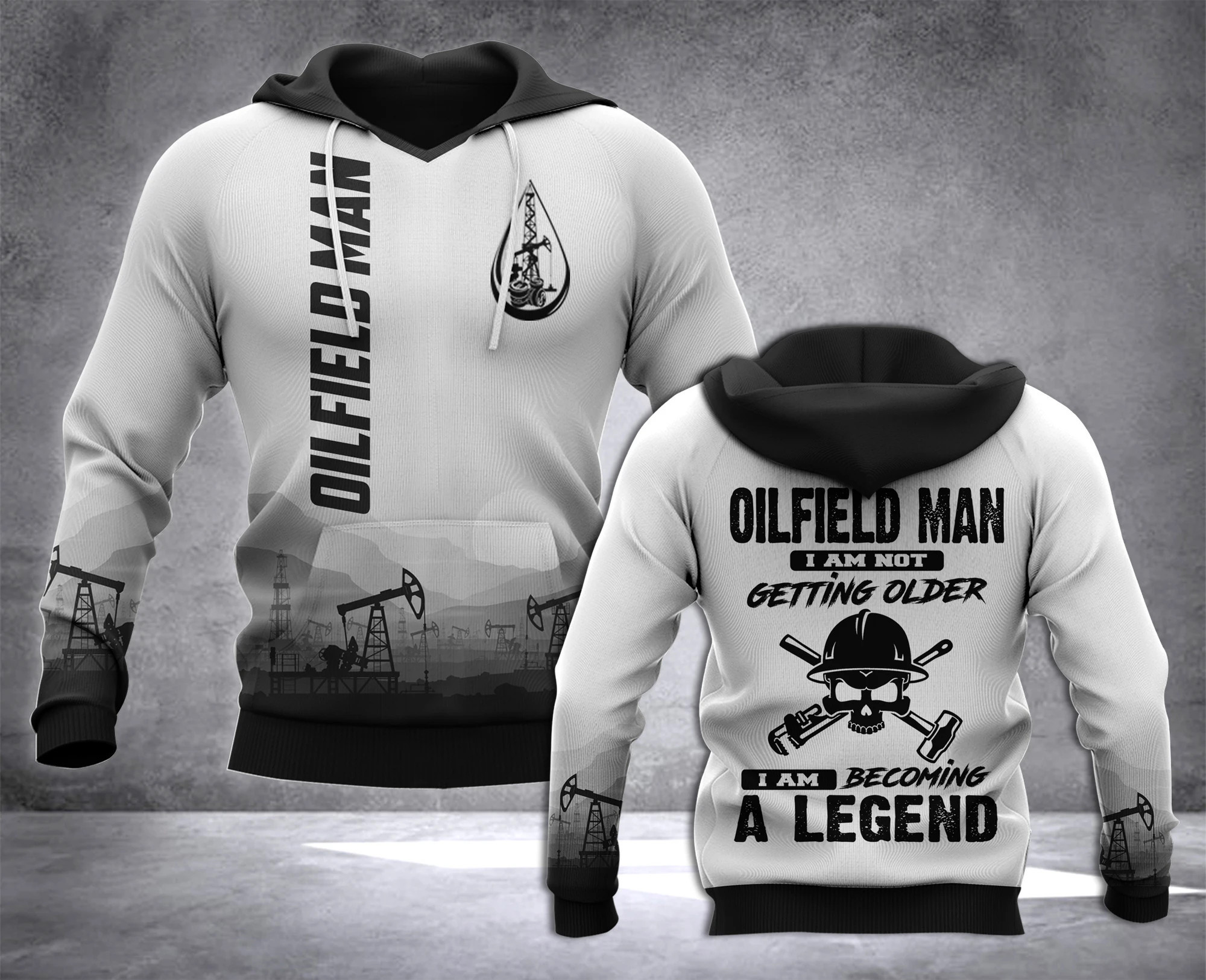 Oilfield Man Legend 3D all over printed hoodie WHJ