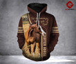 Quarter horse 3D printed hoodie GOQ
