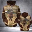 Texas Longhorn cattle 3D printed hoodie CMW