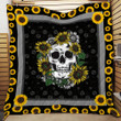skull sunflower QUILT PLANKET