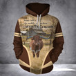 Texas Longhorn cattle 3D printed hoodie CMW