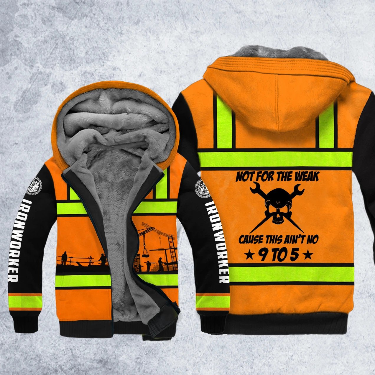 DH IRONWORKER 9T5 SAFETY HOODIE ALL OVER PRINT