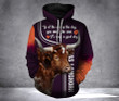 Texas Longhorn cattle 3D printed hoodie GDO