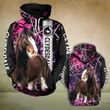 Clydesdale horse 3D printed hoodie CAZ