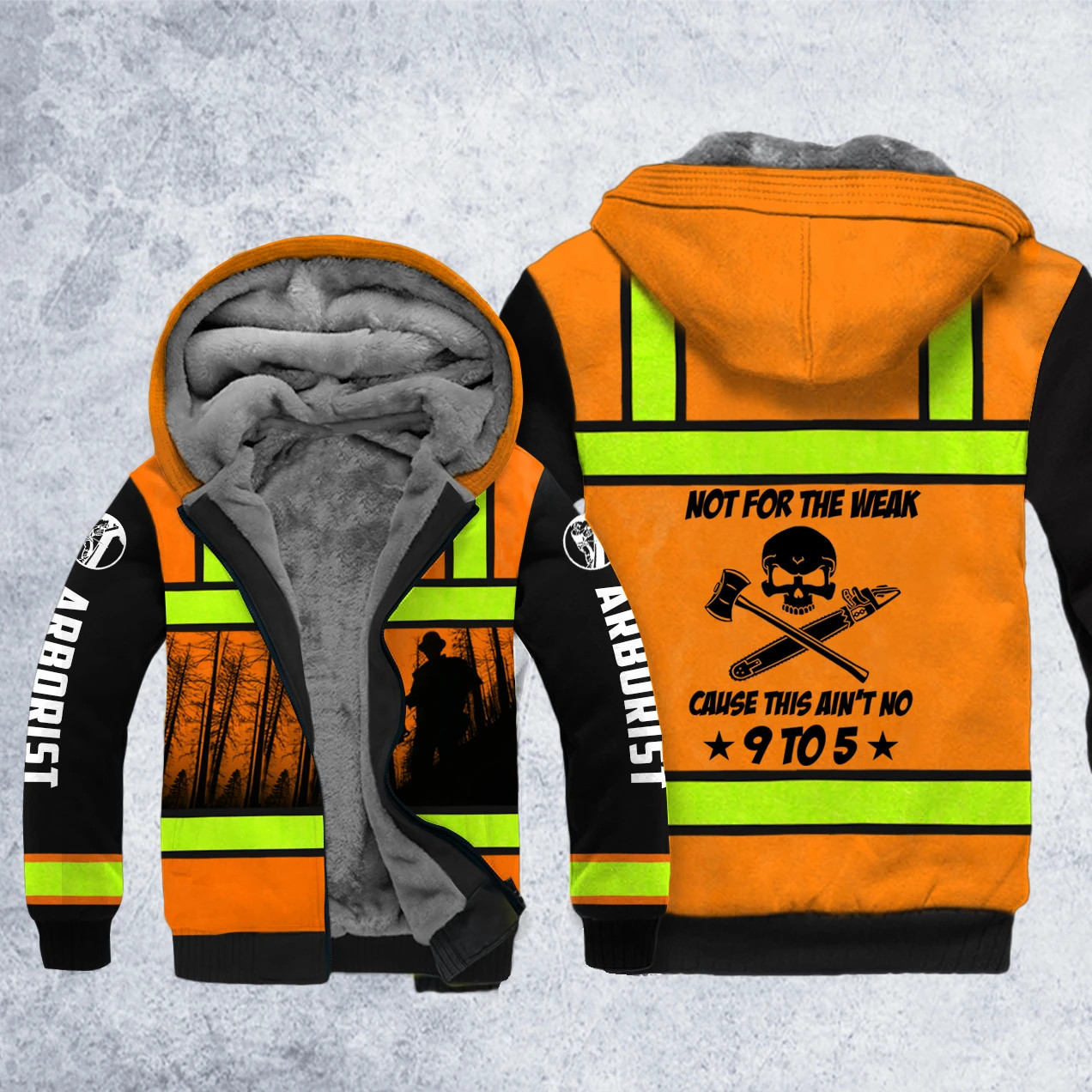 DH ARBORIST 9T5 SAFETY HOODIE ALL OVER PRINT
