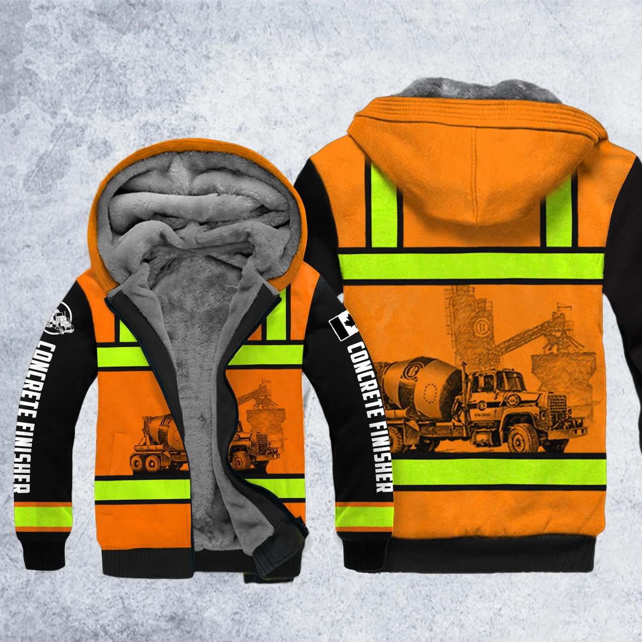 DH CANADA CONCRETE SAFETY HOODIE ALL OVER PRINT