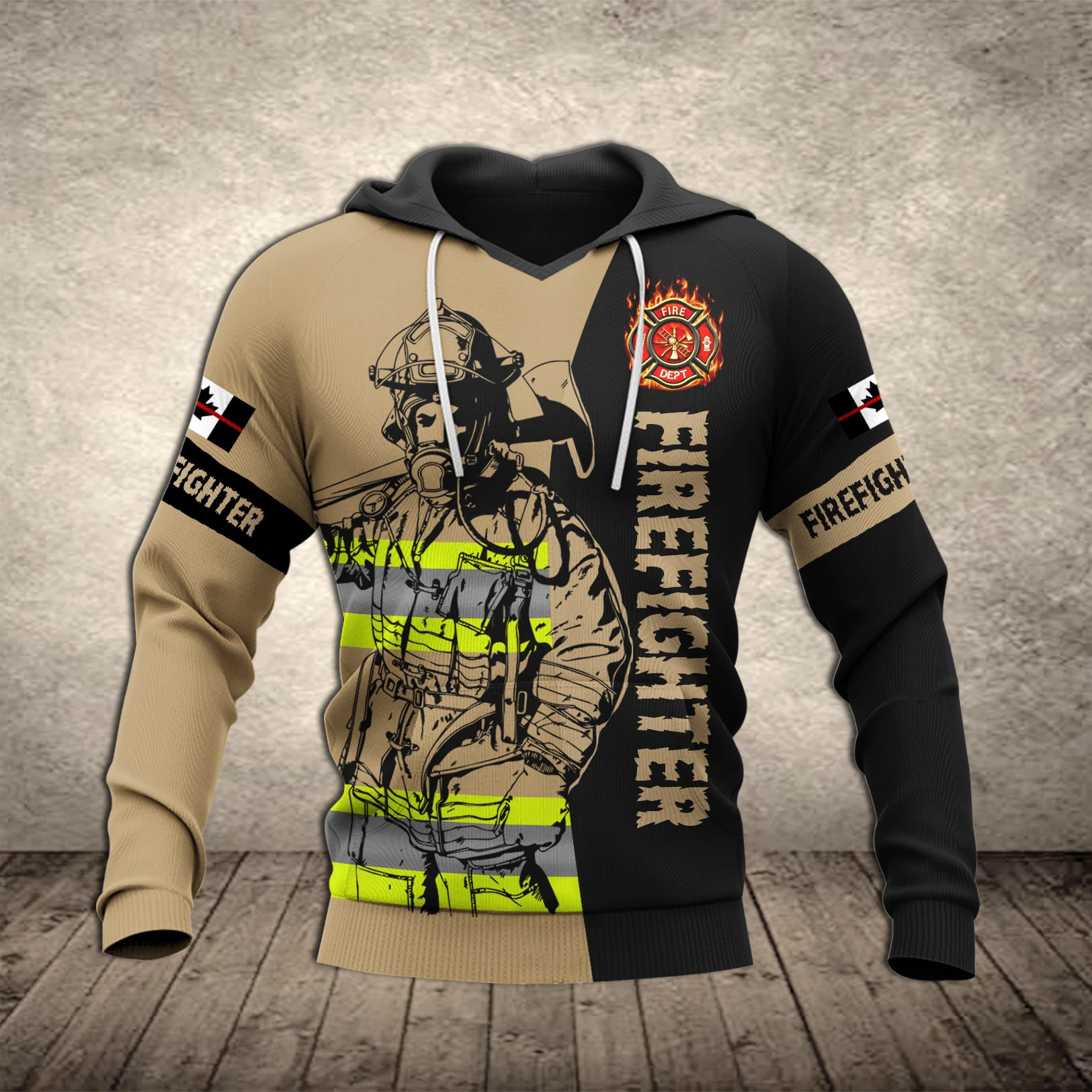 VH FIREFIGHTER CANADA HOODIE 26.1 3D ALL OVER PRINT