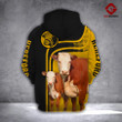 Hereford cattle 3D printed hoodie MTP