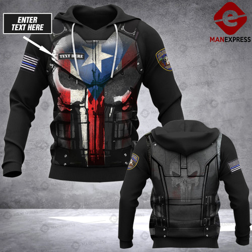 Customized Puerto Rico Sheepdog LMT punisher armor 3D hoodie
