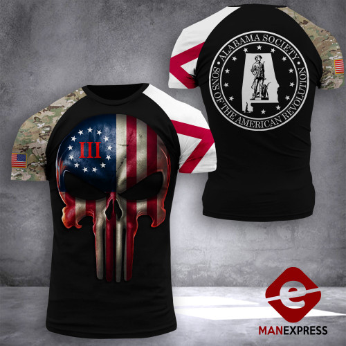 Alabama Society 3% Patriot Tshirt 3d - All Over Print DH0109TMA