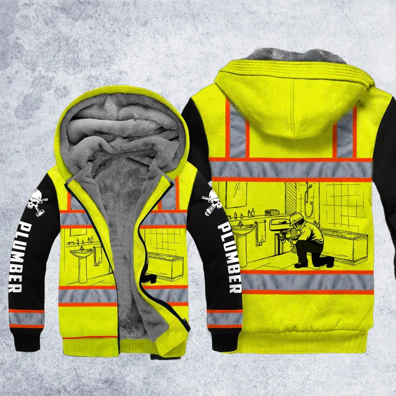 DH PLUMBER  SAFETY HOODIE ALL OVER PRINT
