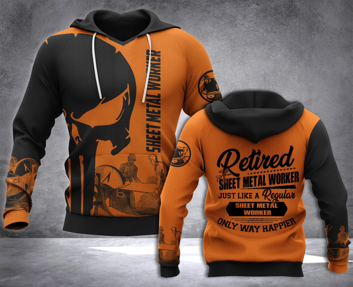 DH SHEET METAL RETIRED PUN HOODIE ALL OVER PRINT