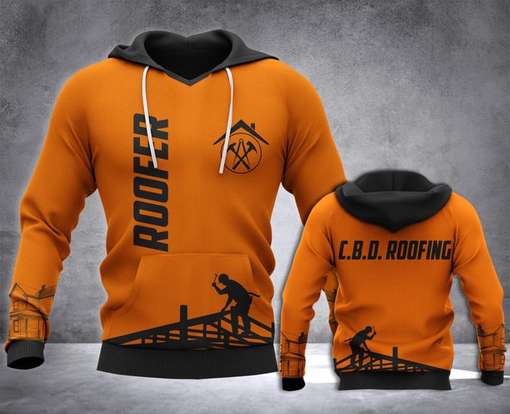 Customized Roofer 3D printed hoodie BLC