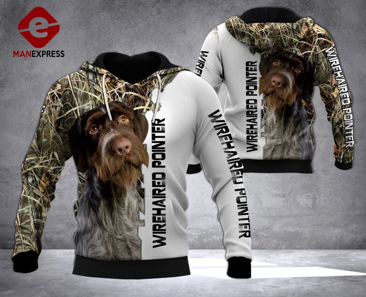 LMT GERMAN WIREHAIRED POINTER HALF CAMOUFLAGE PRINTED HOODIE