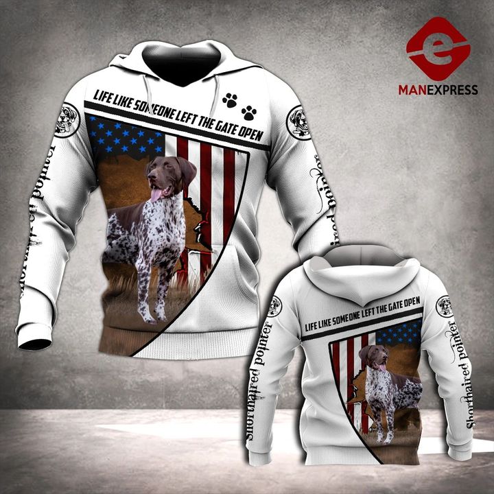 German shorthaired pointer MT 3D all over printed hoodie NTF