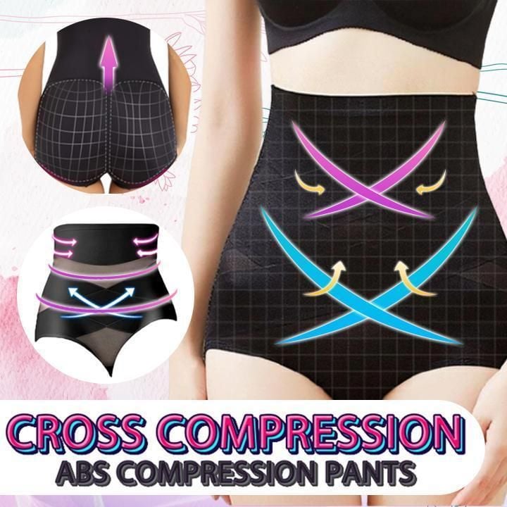 Buy Cross compression ABS shaping pants, Black Large Online at