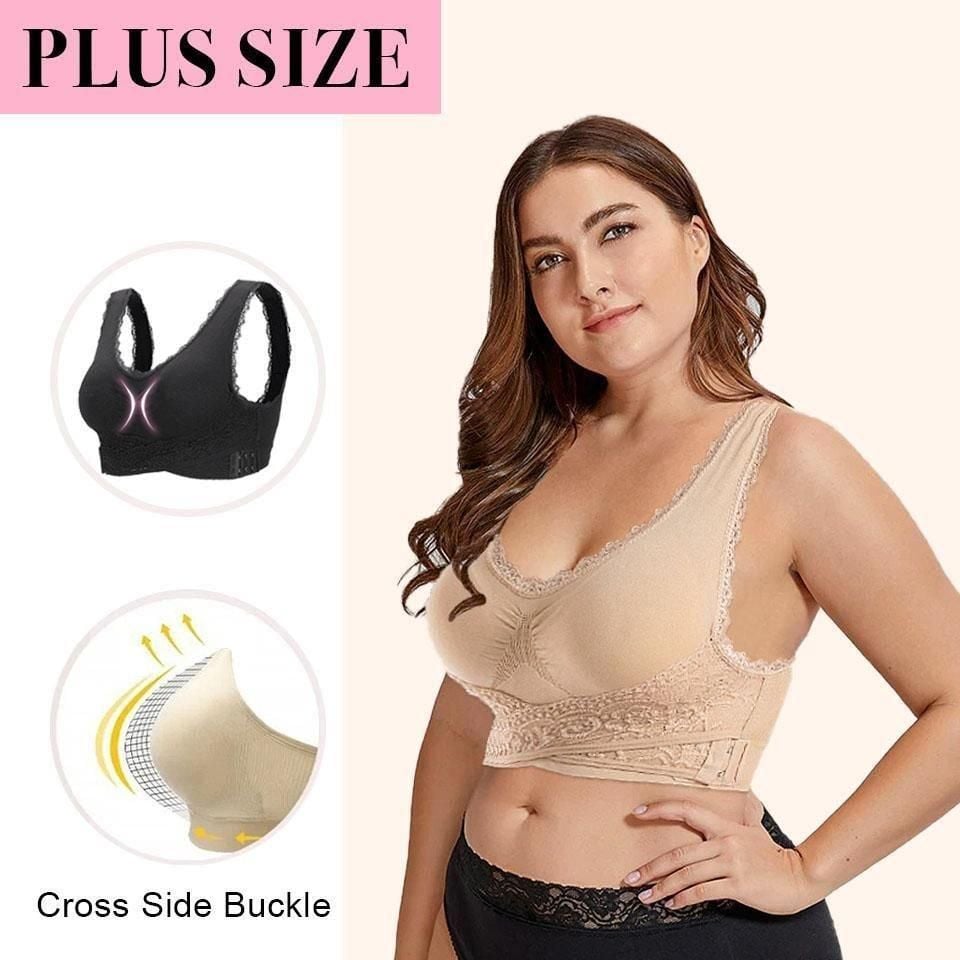 DAISY LIFT - Seamless Lift Bra with Front Cross Side Buckle - nuviki
