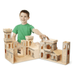 Melissa & Doug Deluxe Folding Medieval Wooden Castle, Hinged For Compact Storage