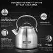 KitchenAid KEK1222SX 1.25-Liter Electric Kettle, Brushed Stainless Steel, Small