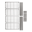 Amazon Basics 4-Shelf Adjustable, Heavy Duty Storage Shelving Unit, Black (36L x 14W x 54H)