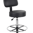 Boss Office Products B16245-Bk Be Well Medical Spa Drafting Stool With Back
