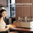 Vivohome 5000W 20.7 Qt Electric Deep Fryer With 2 x 6.35 QT Removable Baskets And Temperature Limiter