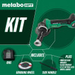 Metabo HPT MultiVolt 36V Brushless 4 1/2" Grinder Paddle Switch, Bare Tool (G3612DBQ6M)