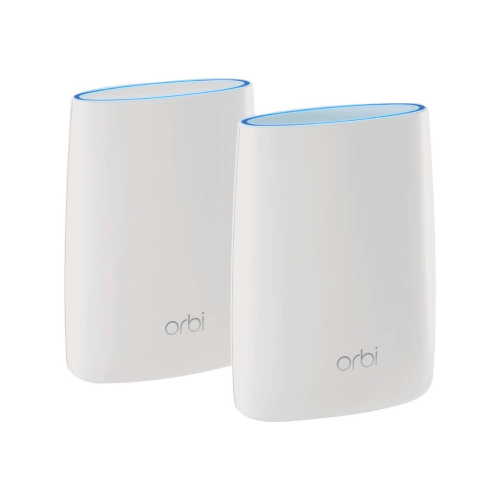 Netgear Orbi Tri-band Whole Home Mesh WiFi System with 3Gbps Speed, Includes 1 Router & 1 Satellite, White