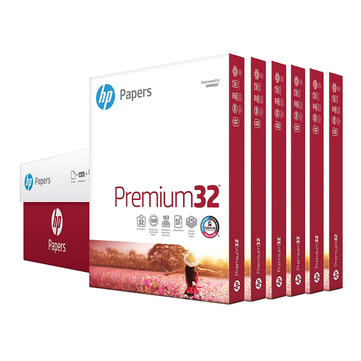 Hp Printer Paper 8.5 x 11 Paper, 6 Pack - 1,500 Sheets