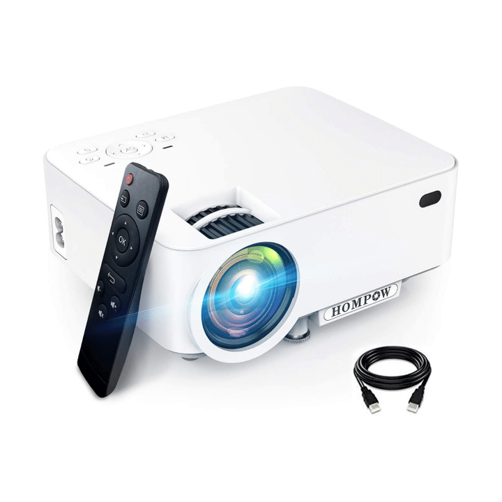 Hompow 5500L Movie Projector, Smartphone Portable Video Projector
