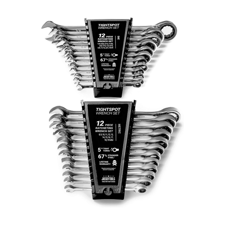 Jaeger 24pc IN/MM Tightspot Ratcheting Wrench Set, Master Set