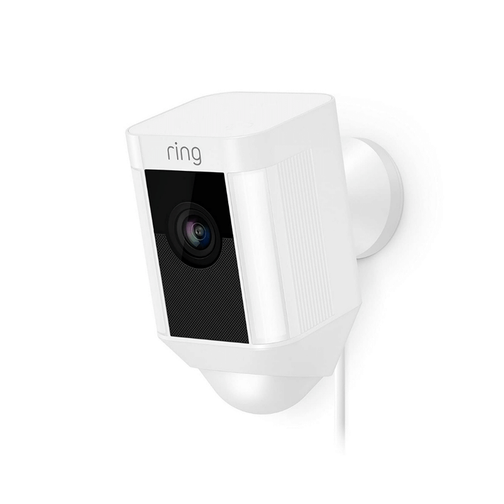 Ring Spotlight Cam Wired, Plugged-In HD Security Camera, Device Only, White