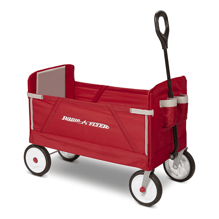 Radio Flyer Folding Wagon For Kids And Cargo, Red